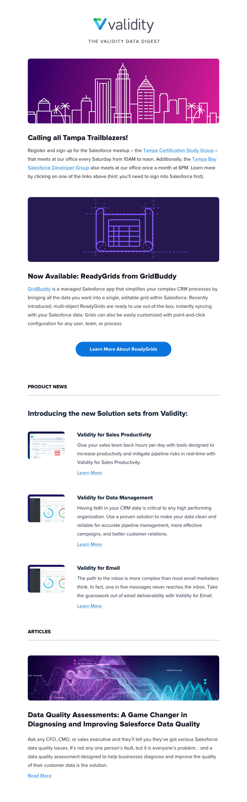 Newsletter ReadyGrids from GridBuddy