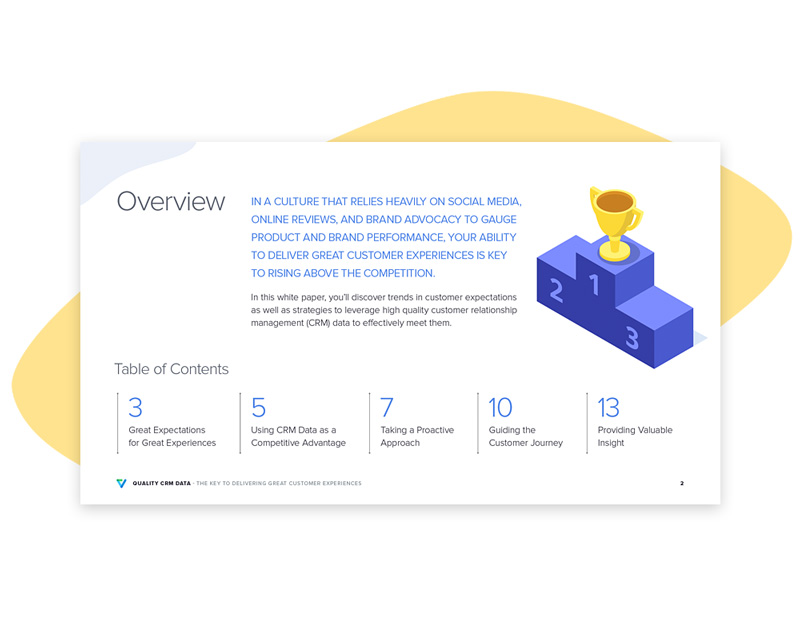 Quality CRM Data eBook table of contents